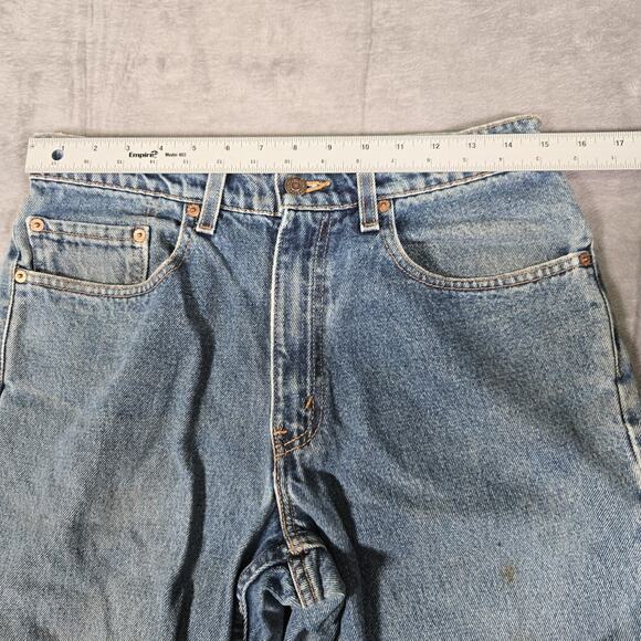 Vintage Levi's 550 Relaxed Fit Men's Jeans 32x34 Grunge Y2K Light Blue 1998 - Picture 4 of 13